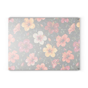 Glass Coffee Station Tray– Tropical Hibiscus Garden