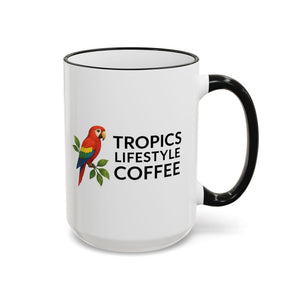Tropics Lifestyle Coffee Accent Rim Mug (11oz & 15oz)