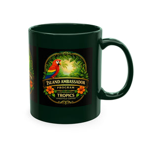 Tropical Parrot Coffee Mug — "Island Ambassador" Ceramic Cup