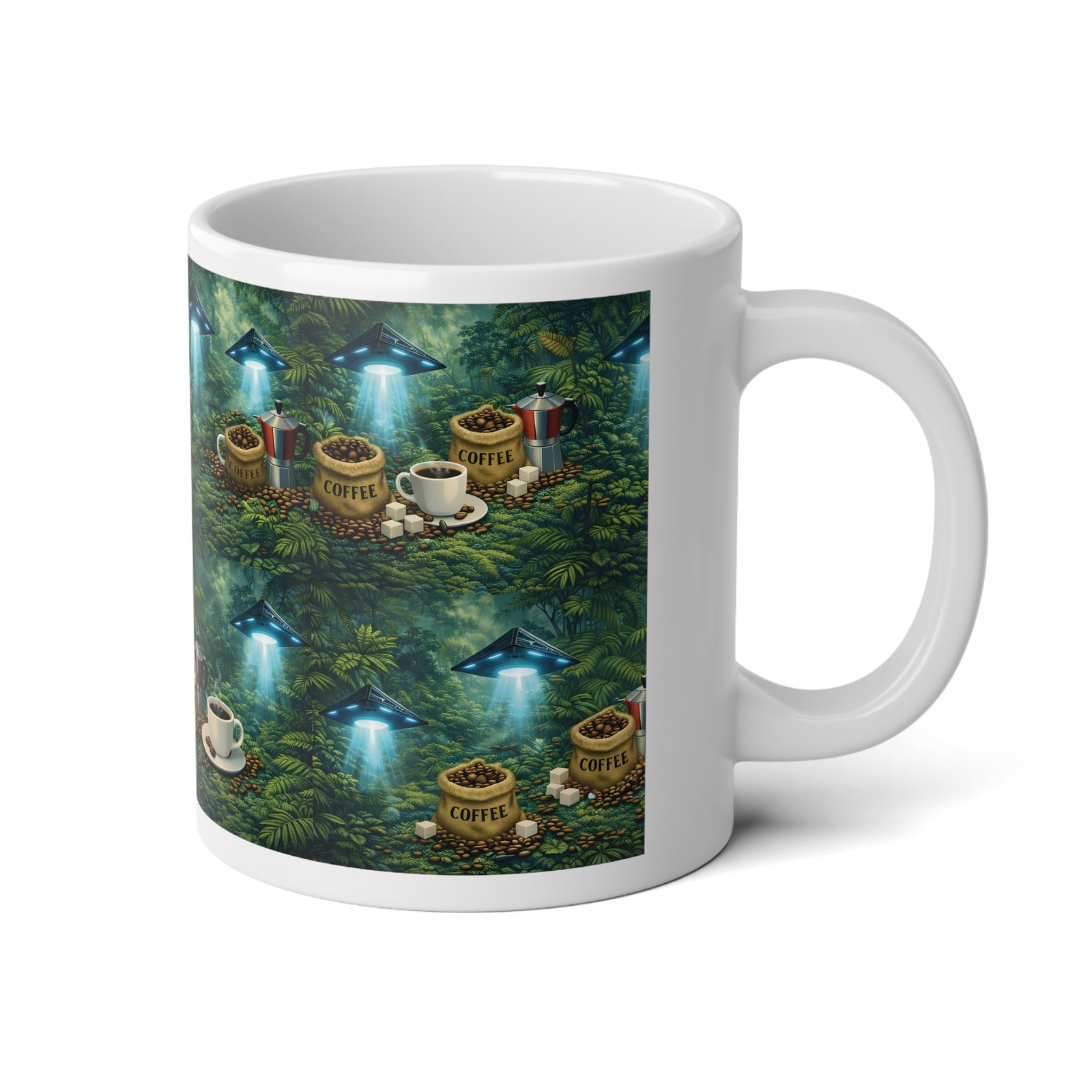20oz Coffee Forest Jumbo Mug — UFOs & Coffee Beans