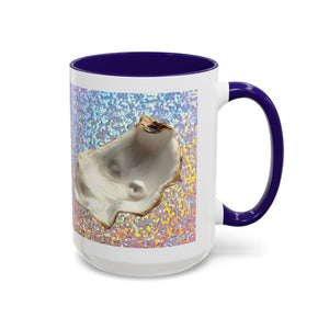 Colorful Mugs (11oz, 15oz), Disco White Pearl Oyster