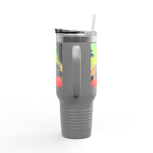 Insulated Travel Mug, 40oz / Palm Glow Sangria - Perfect for Outdoor Adventures