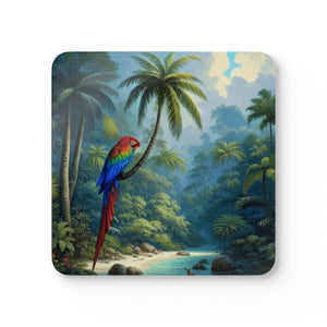 Coaster Set/4 - Sleeping Beauty Parrot
