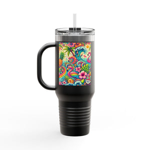 Flamingo Funday Insulated Travel Mug - 40oz - Perfect for Outdoor Adventures