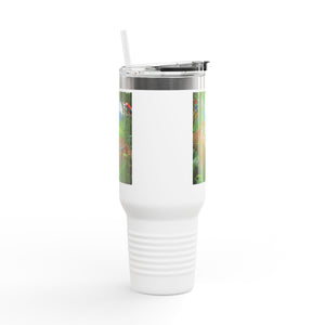 Jaguars and Parrots Insulated Travel Mug - 40oz - Perfect for Outdoor Adventures