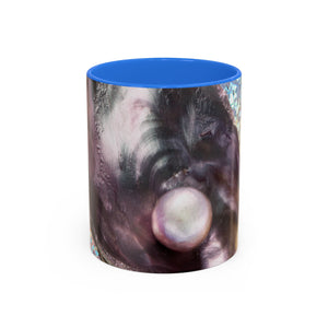 Colorful Mugs (11oz, 15oz), Disco Lavender Pearl Oyster Macro