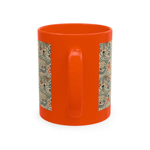 Tropical Coffee Mug — 'Tropics Lifestyle Coffee' Floral Parrot Ceramic Mug