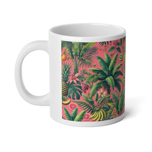 Jumbo Mug, 20oz, More Tropical Fruit Coral | Tropical Coffee Cup