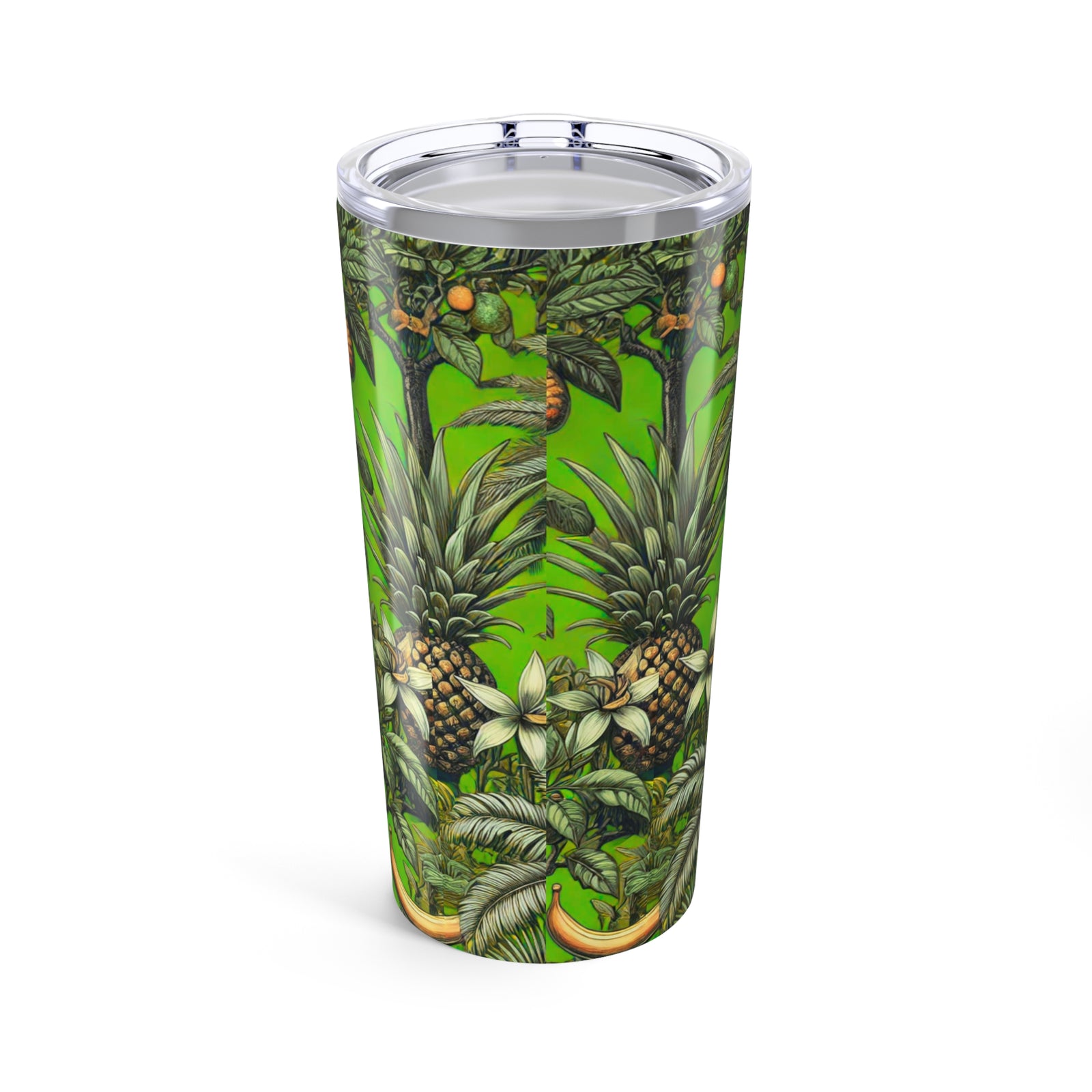 20oz Tropical Glossy Tumbler / Tropical Fruit Green