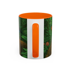 Accent Coffee Mug (11, 15oz), 8 Colors - UFO and Jaguars