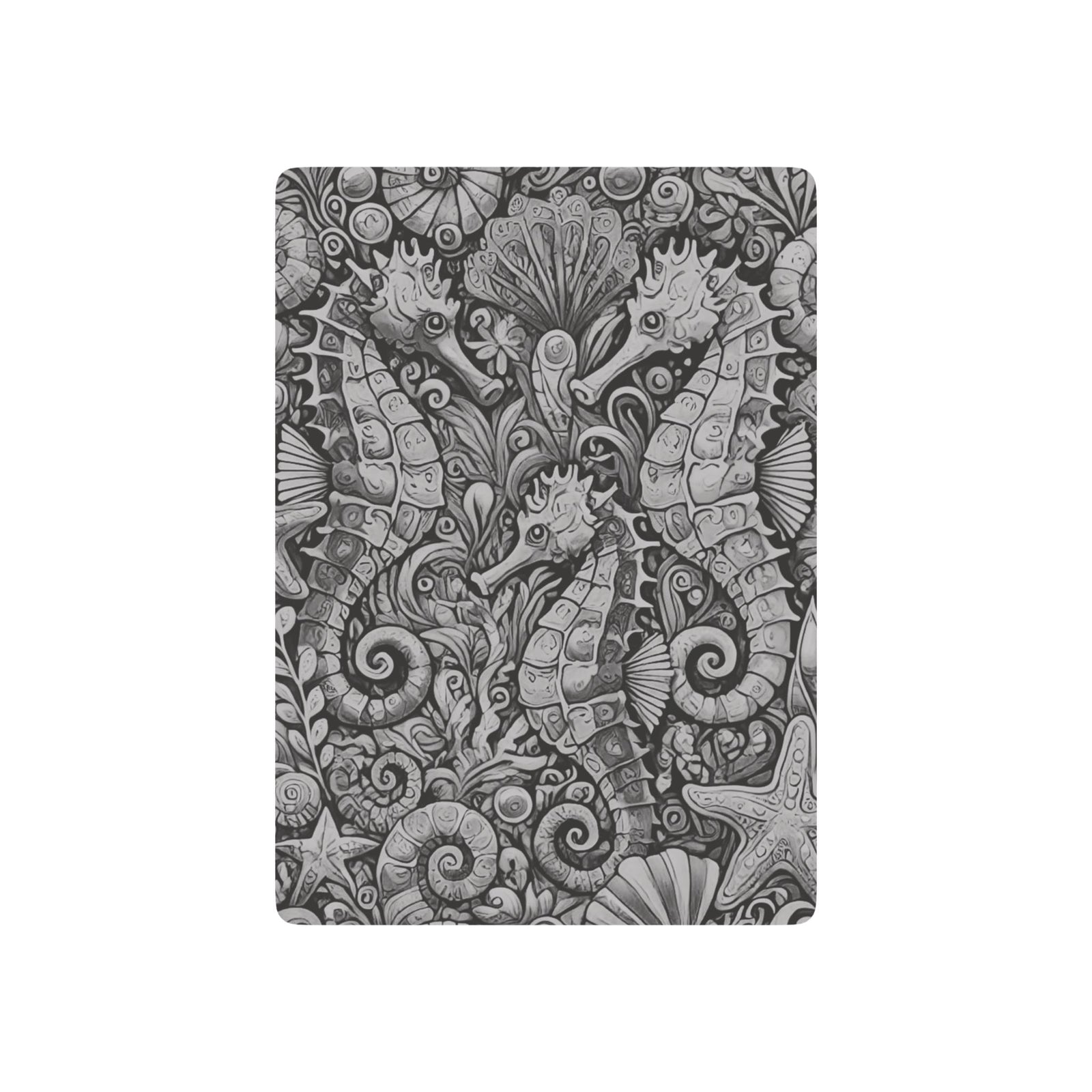Poker Playing Cards - Seahorse Trio, Noir
