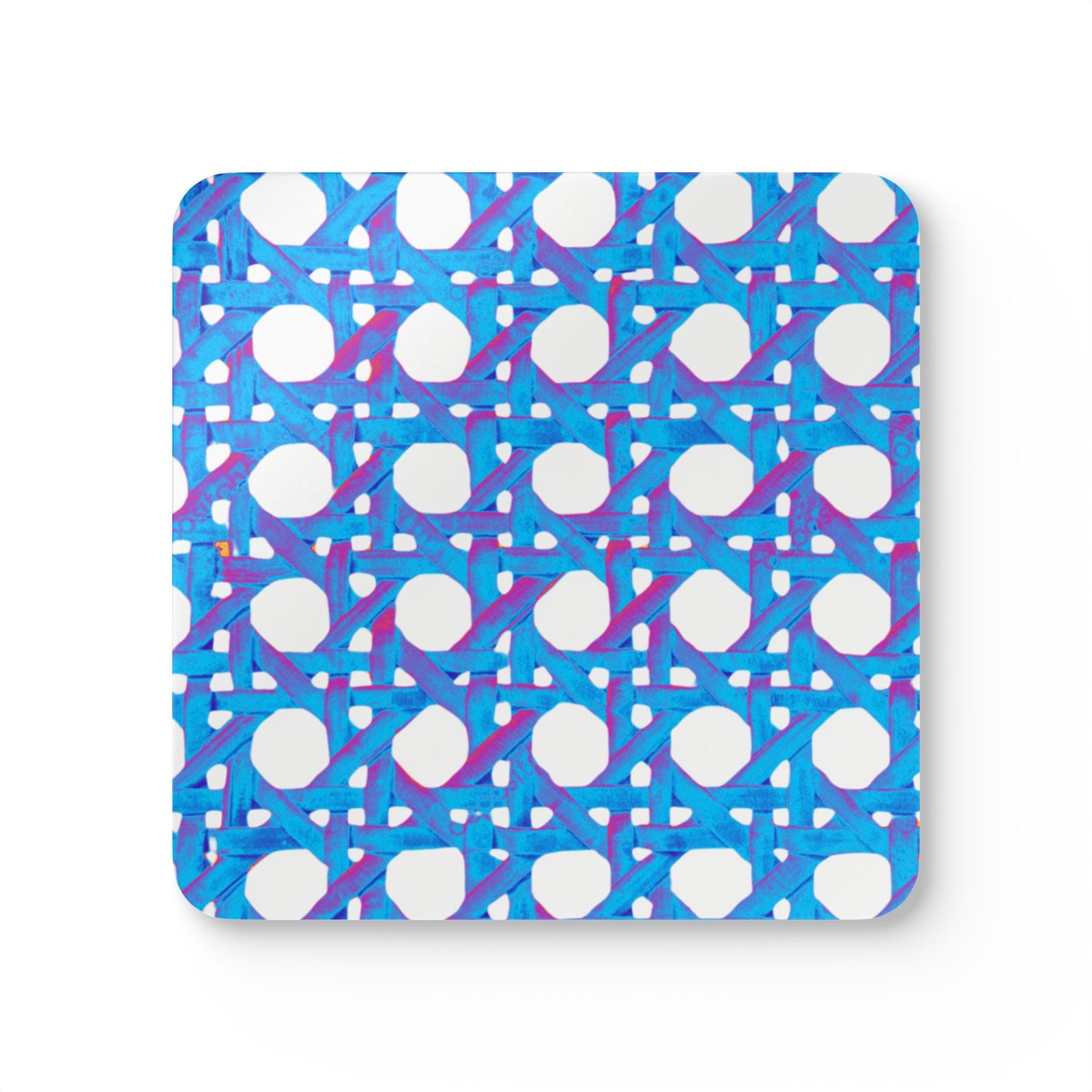 Coaster Set/4-  Chair Wicker, Turquosie