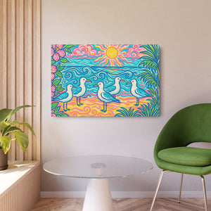 Metal Art Sign/Wall Decor ~ Seagulls on the Beach