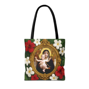 Religious Tote Bag, Virgin of the Lilies: 3 Sizes