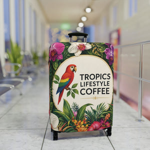 Tropics Lifestyle Coffee Floral Parrot Luggage Cover