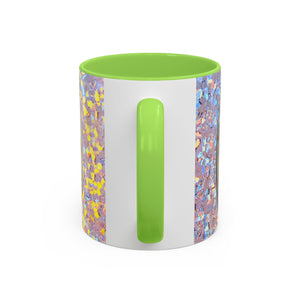 Colorful Mugs (11oz, 15oz), Disco Sand Dollar Macro