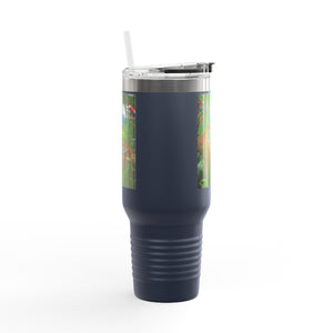 Jaguars and Parrots Insulated Travel Mug - 40oz - Perfect for Outdoor Adventures