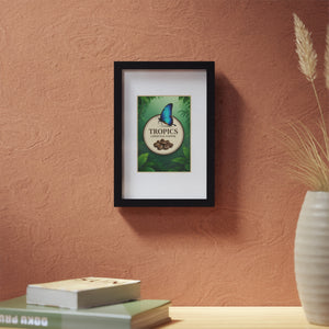 Coffee Wall Art, Framed Poster ~ Rainforest Morpho Butterfly (Our Brand)