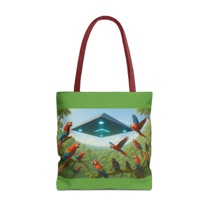 UFO and Macaws Tote Bag - 3 Sizes