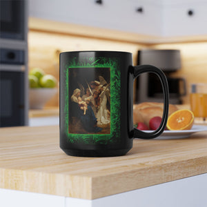 Black Coffee Mug, Religious - Song of the Angels, Tropical Glow
