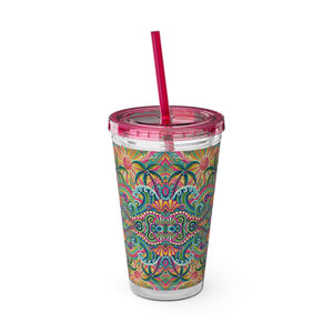 Tropical Tumbler with Straw | 16 oz: Kaleido Bay
