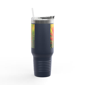 Red Flame Palms Insulated Travel Mug - 40oz - Perfect for Outdoor Adventures