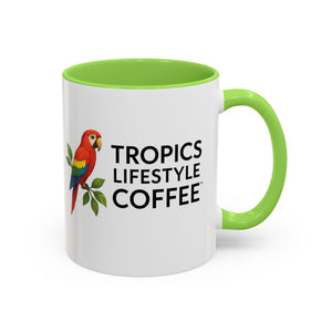 Tropics Lifestyle Coffee Mug — Colorful Macaw Parrot 11oz