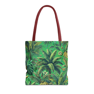 Tropical Palms & Bananas Tote Bag, Green - 3 Sizes