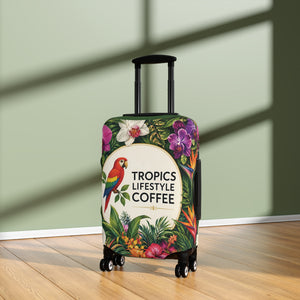 Tropics Lifestyle Coffee Floral Parrot Luggage Cover