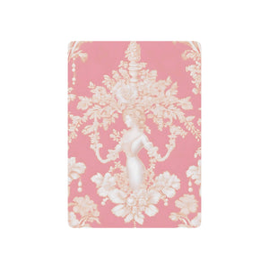 Poker-Sized Playing Cards - Pearl Lady Toile, hibiscus pink