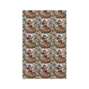 Tropical Microfiber Coffee/Tea Towel — Hawaiian Hula Dancer