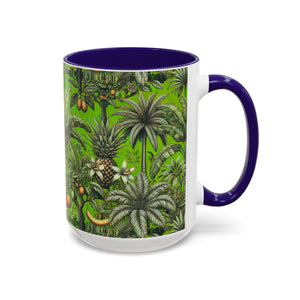 Accent Color Coffee Mug, Many Colors - 11oz & 15oz / Tropical Fruit, Green