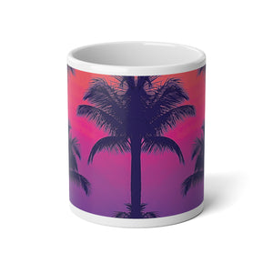 Jumbo Mug, 20oz, Palm Glow Pop | Tropical Coffee Cup