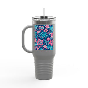 Insulated Travel Mug, 40oz / Beach Dreams, Turquoise