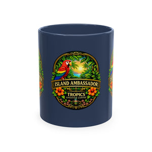 Tropical Parrot Coffee Mug — "Island Ambassador" Ceramic Cup