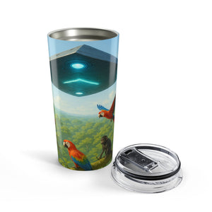 20oz Tumbler – UFO & Jungle Macaws Insulated Travel Cup