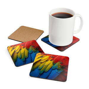 Coaster Set/4 - Macaw Feathers