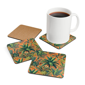 Coaster Set/4 - More Tropical Fruit, Orange
