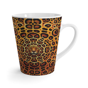 Latte White Mug - Kaleido Jaguar Spots