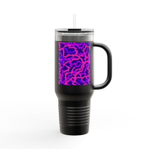 Insulated Travel Mug, 40oz / Coral Threads, Heatwave - Perfect for Outdoor Adventures