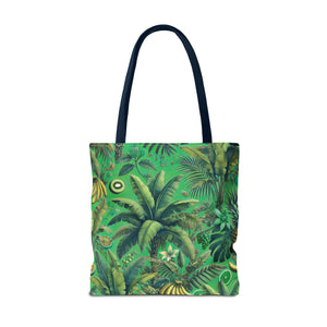 Tropical Palms & Bananas Tote Bag, Green - 3 Sizes