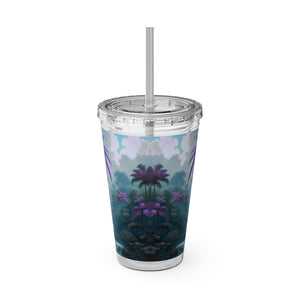 Tropical Tumbler with Straw | 16 oz: Sleeping Parrot, Fantasy