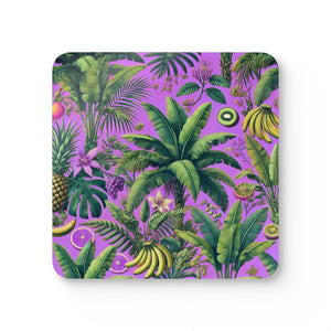 Coaster Set/4 - Tropical Fruit, Deep Lilac