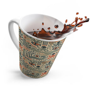 Latte White Mug - Mid-Century Octopus