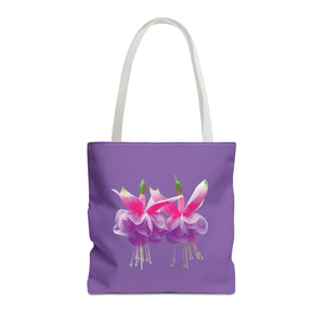 Tropical Real Two Fuchsias/Lt. Purple Tote Bag - 3 Sizes