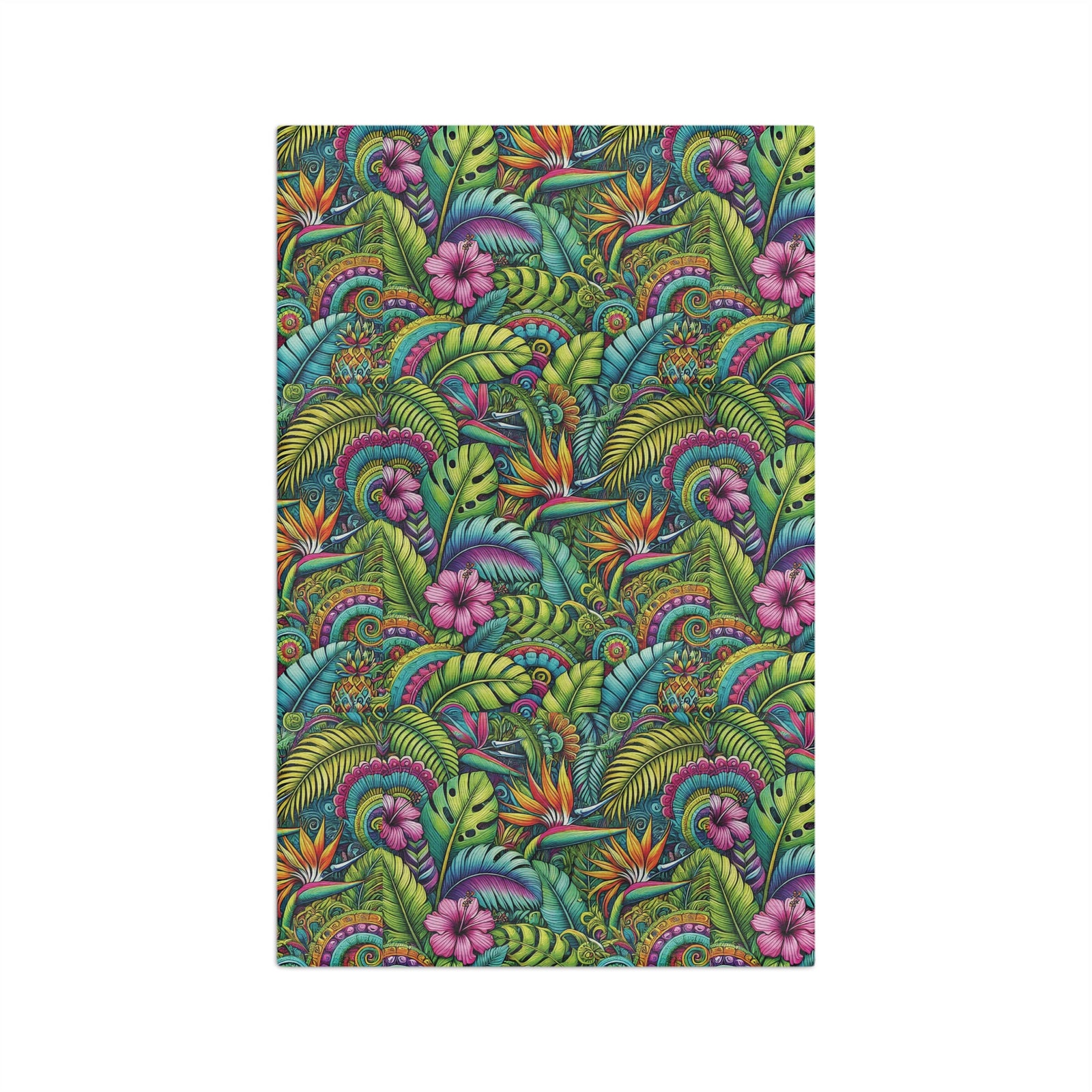 Tropical Microfiber Coffee/Tea Towel — Rainforest Pop