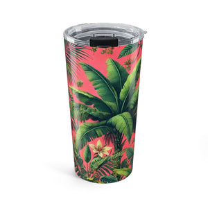 20 oz Tumbler — Tropical Fruit Insulated Travel Cup, Coral
