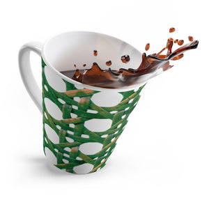 Latte White Mug - Green Beach Chair Wicker