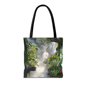 Tropical Misty Rainforest River Tote Bag - 3 Sizes