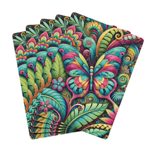 Poker Playing Cards - Rainforest Butterfly Pop